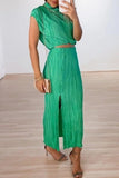 hulianfu Sweet Elegant Solid Slit Fold Half A Turtleneck Two Pieces(5 Colors)