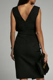 hulianfu Celebrities Elegant Solid Slit Fold V Neck Evening Dress Dresses(4 Colors)