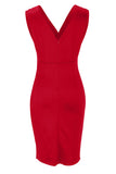 hulianfu Celebrities Elegant Solid Slit Fold V Neck Evening Dress Dresses(4 Colors)