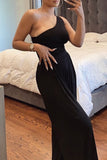 hulianfu Casual Simplicity Solid Asymmetrical Solid Color One Shoulder Loose Jumpsuits(3 Colors)