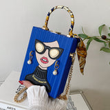 hulianfu Casual Print Patchwork Chains Bags