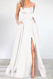 hulianfu Sexy Formal Solid High Opening U Neck Evening Dress Dresses(16 Colors)