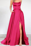 hulianfu Sexy Formal Solid High Opening U Neck Evening Dress Dresses(16 Colors)