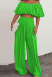 hulianfu Casual Daily Solid Patchwork Off the Shoulder Short Sleeve Two Pieces(3 Colors)