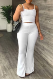 hulianfu Casual Simplicity Solid Backless U Neck Sleeveless Two Pieces(4 Colors)