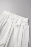 hulianfu Fashion Casual Solid With Belt Strapless Three Pieces(4 colors)