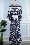 hulianfu Casual Elegant Print Patchwork Off the Shoulder Long Sleeve Two Pieces(13 Colors)