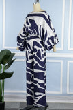 hulianfu Casual Elegant Print Patchwork Off the Shoulder Long Sleeve Two Pieces(13 Colors)