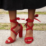 hulianfu Elegant Cross Straps Opend Shoes