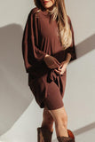 hulianfu Casual Simplicity Solid O Neck Three Quarter Two Pieces