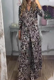 hulianfu Casual Solid Fold V Neck Long Sleeve Two Pieces
