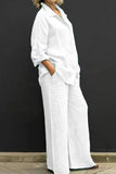 hulianfu Casual Simplicity Solid Pocket Turndown Collar Long Sleeve Two Pieces(8 Colors)