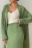 hulianfu Casual Simplicity Solid Cardigan Collar Long Sleeve Two Pieces(4 Colors)