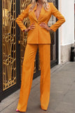 hulianfu Work Elegant Solid Patchwork Turn-back Collar Long Sleeve Two Pieces(4 Colors)