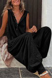 hulianfu Casual Solid Buckle Hooded Collar Loose Jumpsuits(10 Colors)