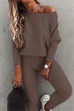 hulianfu Fashion Casual Solid Patchwork Long Sleeve Two Pieces(7 colors)