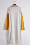 hulianfu Casual Color Block Patchwork Cardigan