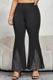 hulianfu Casual Solid Patchwork Plus Size