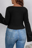 hulianfu Sexy Simplicity Solid Asymmetrical V Neck Plus Size Tops