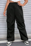 hulianfu Casual Street Solid Pocket Plus Size