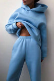 hulianfu hulianfu Two-Piece Solid Color Casual Hooded Sweater（4 colors）