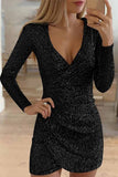 hulianfu hulianfu Sexy V-neck Buttocks Mini Dresses(4 Colors)