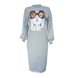 hulianfu hulianfu Bubble Sleeve Beaded Sequin Dress