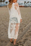 hulianfu Sheer Shawl Beach Swimwear Cover-up