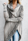 hulianfu hulianfu Striped Shawl Sweater 2 Styles