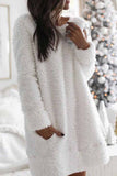hulianfu hulianfu Round Neck Casual Straight Mini Dress