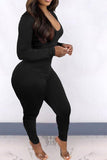 hulianfu Solid Color Elegant Back Drawstring Jumpsuit