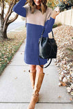 hulianfu hulianfu Loose Round Neck Paneled Mini Dress(5 Colors)