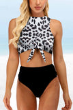hulianfu Two-Piece High Waist Sexy Leopard Swimsuit(3 colors)