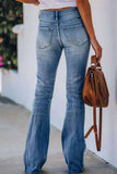 hulianfu Women Jeans Mid Rise Fitted Denim Pants