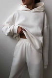 hulianfu hulianfu Two-Piece Solid Color Casual Hooded Sweater（4 colors）