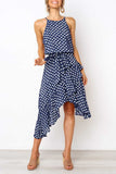 hulianfu hulianfu Irregular Polka Dot Dress (2 Colors)