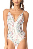 hulianfu Mesh Splicing Lace Swimwear