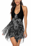 hulianfu Printed Bandage Cute Two-piece Swimsuit