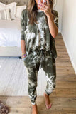 hulianfu hulianfu Dark Tie Dye Comfortable Casual Set