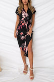 hulianfu hulianfu Trendy Printed Asymmetrical Midi Dress(4 colors)