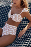 hulianfu Polka Dot Bikini Swimwear