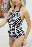 hulianfu Wave Print Bikini Swimsuit