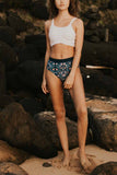 hulianfu Plaid Print Split Swimsuit