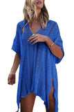 hulianfu Hollow Knitted Sunscreen Swimwear Cover-up(4 colors)