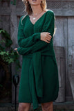 hulianfu hulianfu Casual Sweater with Half Belt
