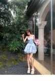 Summer Women's Dress Sexy Fashion Short Skirt Puffy Party Dress Off The Shoulder Backless Prom Dresses for Women Princess Dress