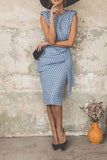 hulianfu hulianfu Sexy Polka Dot Pack Hip Sleeveless Midi Dress(4 Colors)