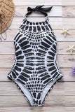 hulianfu Wave Print Bikini Swimsuit