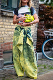 hulianfu Tie Dye Hippy Wide Leg Jeans