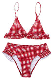 hulianfu Plaid Split Swimsuit
